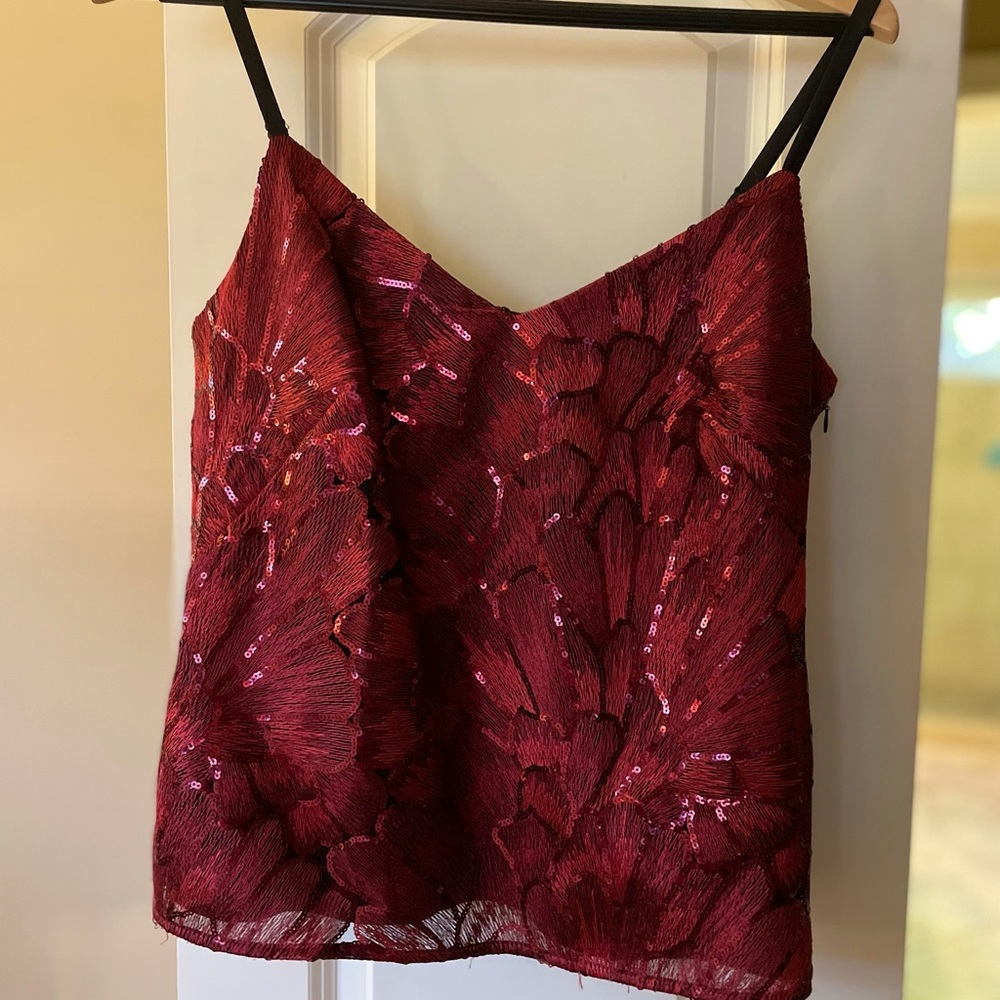 WHBM Floral Sequin Camisole